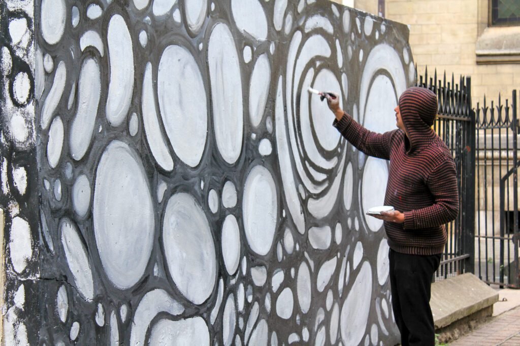 Vitor Zanini mural église notre dame de la croix São Paulo street art Paris IMG_6036