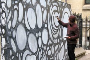 Vitor Zanini mural église notre dame de la croix São Paulo street art Paris IMG_6036